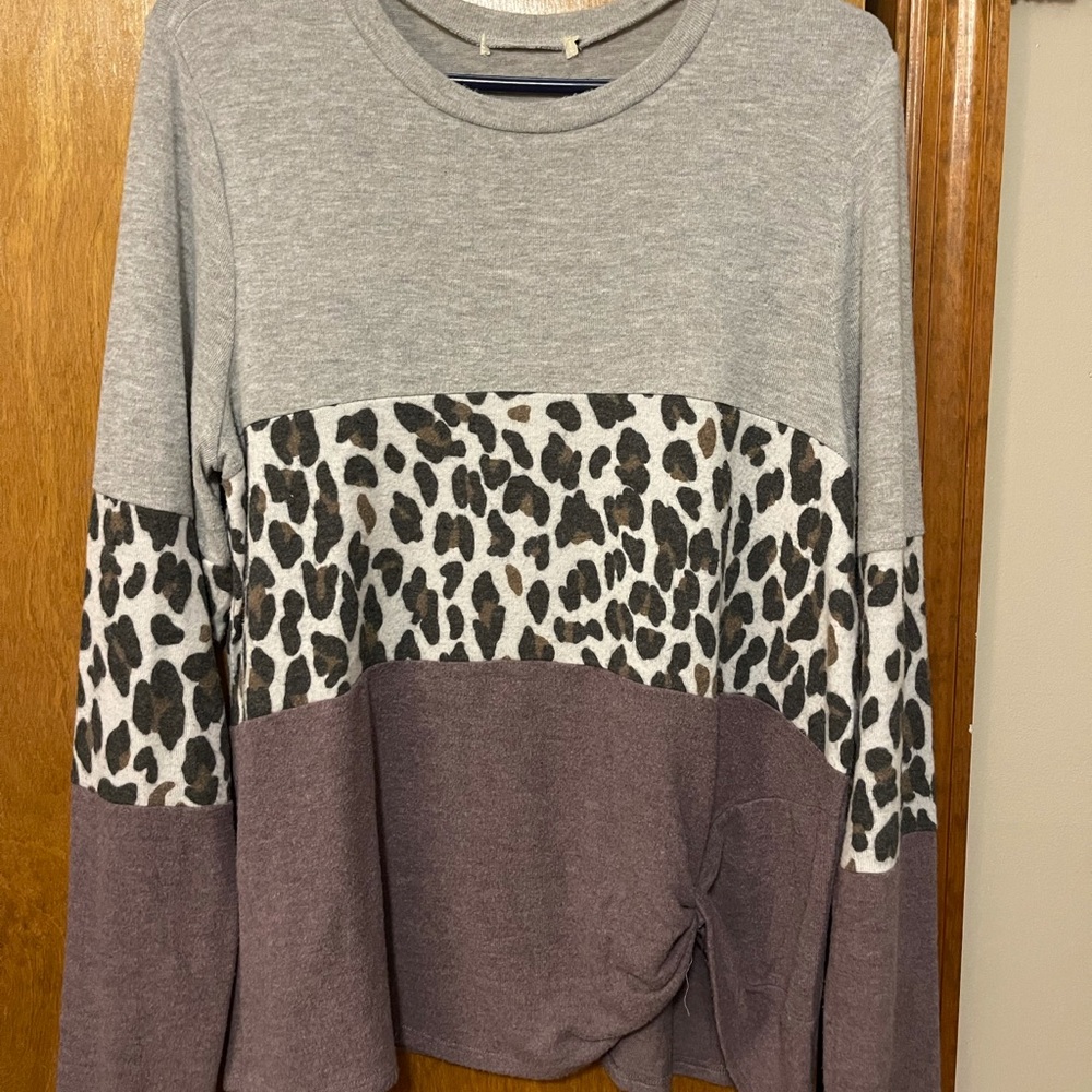 Chance or Fate Long-Sleeve Zebra Top